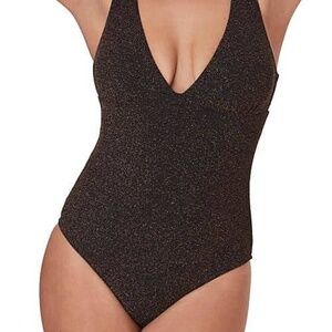 ANDIE ONE-PIECE SWIMSUIT "AUGUSTINE" MEDIUM/BLACK-(NWT)